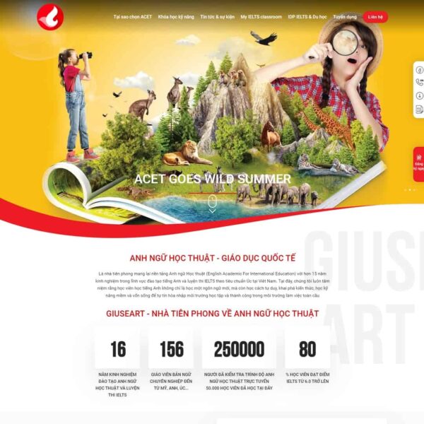 Theme WordPress trung tâm anh ngữ - Chothemewp