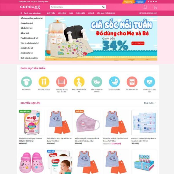 Theme wordpress bách hóa shop 04 - Chothemewp