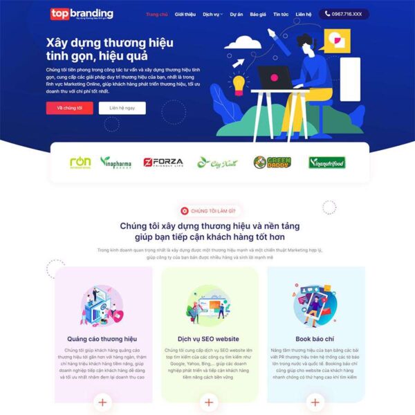 Theme WordPress công ty Agency Marketing Online 02 - Chothemewp