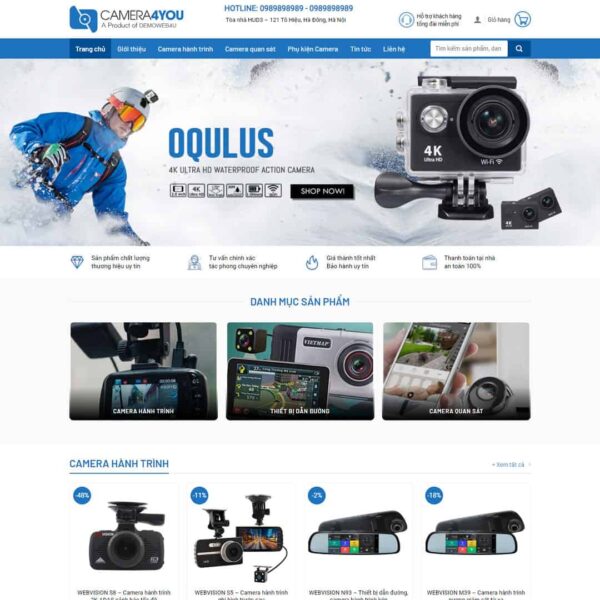 Theme WordPress Shop bán camera 01 - Chothemewp