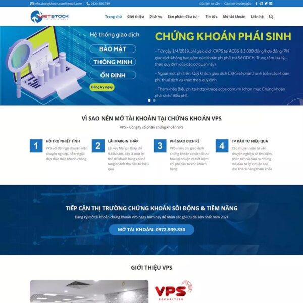 Theme WordPress công ty chứng khoán - Chothemewp