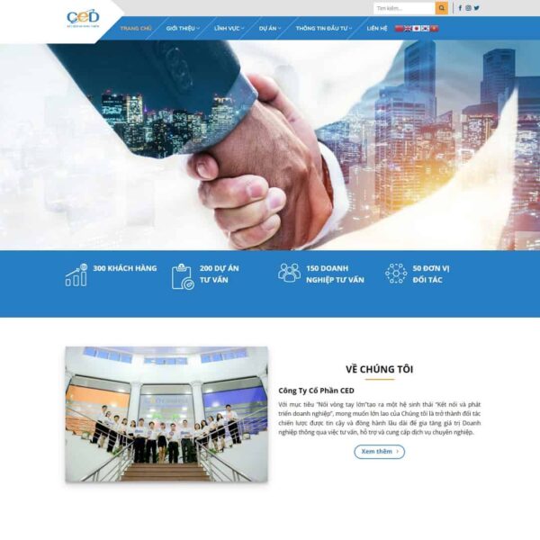 Theme WordPress giới thiệu công ty tư vấn doanh nghiệp - Chothemewp