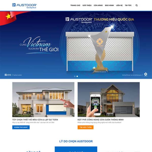 Theme WordPress công ty cửa nhôm, cửa cuốn - Chothemewp