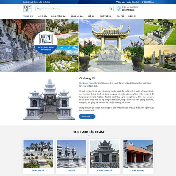 Theme WordPress cơ sở đá mỹ nghệ - chothemewp