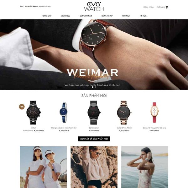 Theme WordPress bán đồng hồ, thời trang - Chothemewp