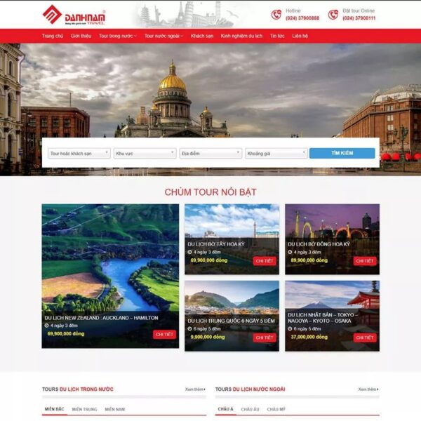 Theme wordpress du lịch cao cấp 08 - Chothemewp