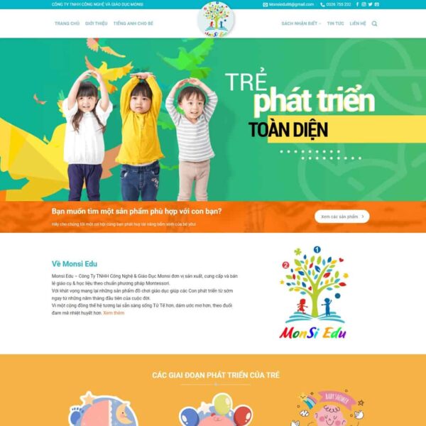 Theme WordPress bán đồ chơi, thiết bị giáo dục cho trẻ - Chothemewp