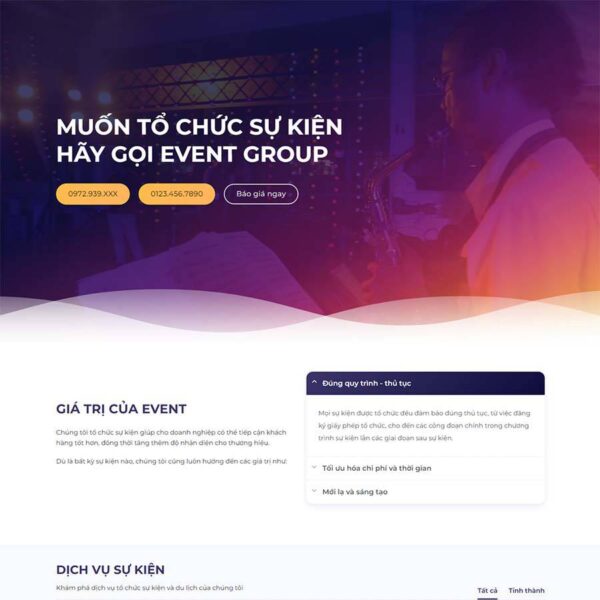 Theme WordPress công ty tổ chức sự kiện 07 - Chothemewp