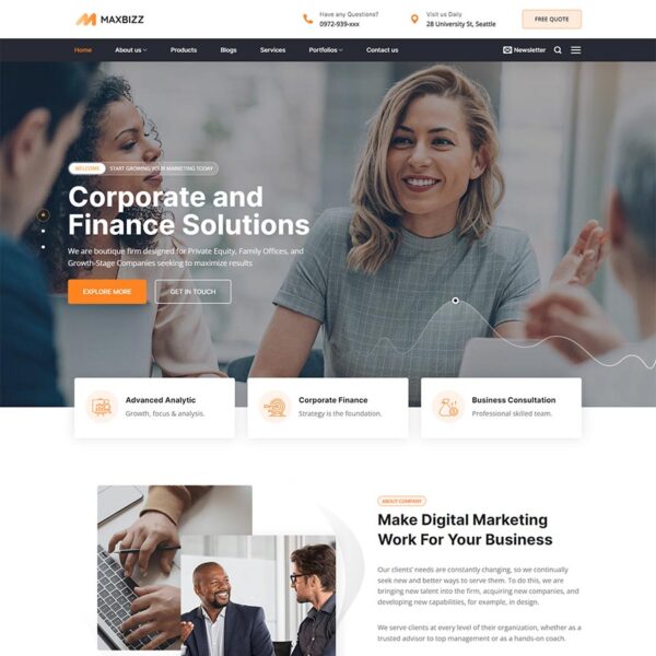 Theme WordPress công ty Digital Marketing 03