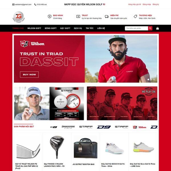 Theme WordPress bán phụ kiện chơi Golf