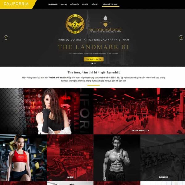 Theme WordPress trung tâm thể hình - phòng tập gym - Chothemewp