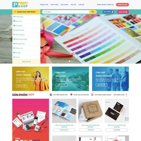 Theme Wordpress in ấn, thiết kế - Chothemewp