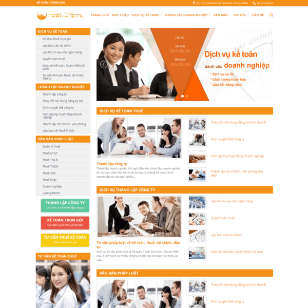 Theme WordPress công ty dịch vụ kế toán 02 - Chothemewp