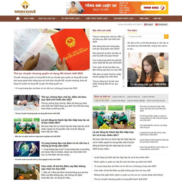 Theme WordPress luật sư 05