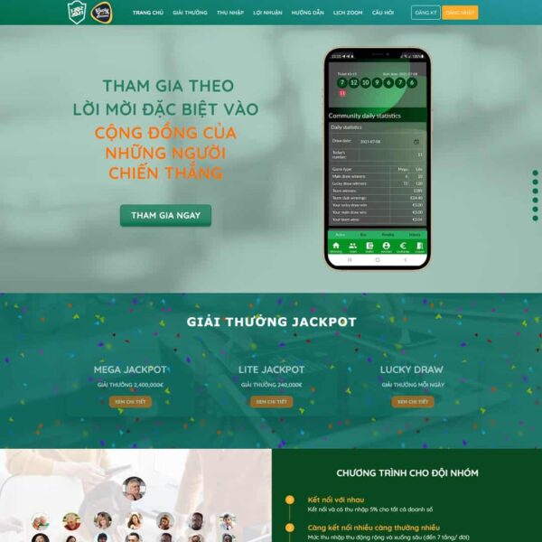 Theme WordPress giới thiệu đầu tư xổ số luckydozens - Chothemewp