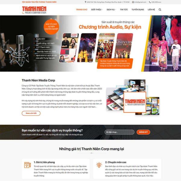 Theme WordPress Media, truyền thông, báo chí - chothemewp