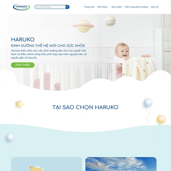 Theme WordPress bán sữa cho bé 02 - chothemewp