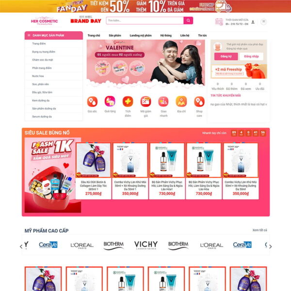 Theme WordPress mỹ phẩm 19