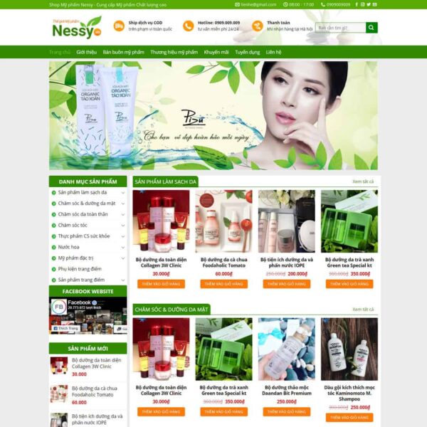 Theme WordPress Shop mỹ phẩm 02 - Chothemewp