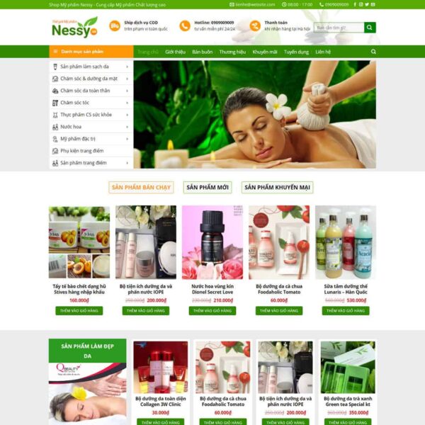 Theme WordPress Shop mỹ phẩm 03 - Chothemewp