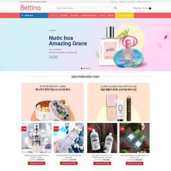 Theme WordPress Shop mỹ phẩm 04 - Chothemewp