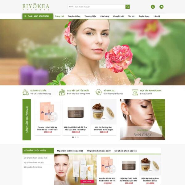 Theme WordPress Shop mỹ phẩm 07 - Chothemewp