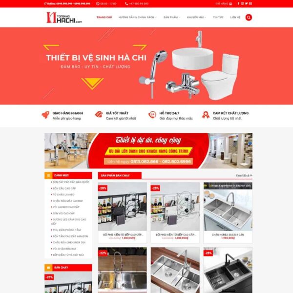 Theme WordPress bán thiết bị nội thất 09 - Chothemewp