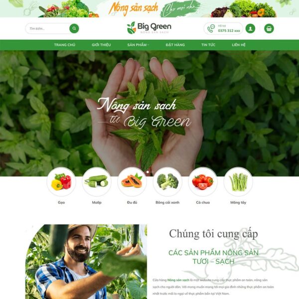 Theme WordPress nông sản 05