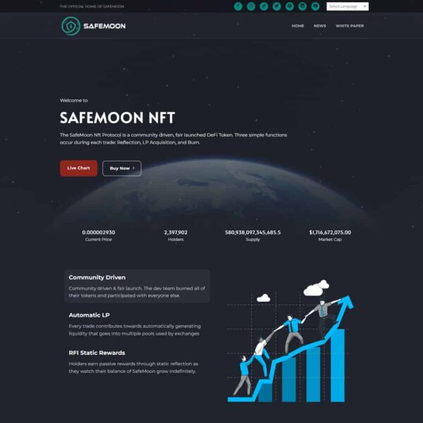 Theme WordPress Landing page giới thiệu tiền điện tử - crypto 01 - Chothemewp