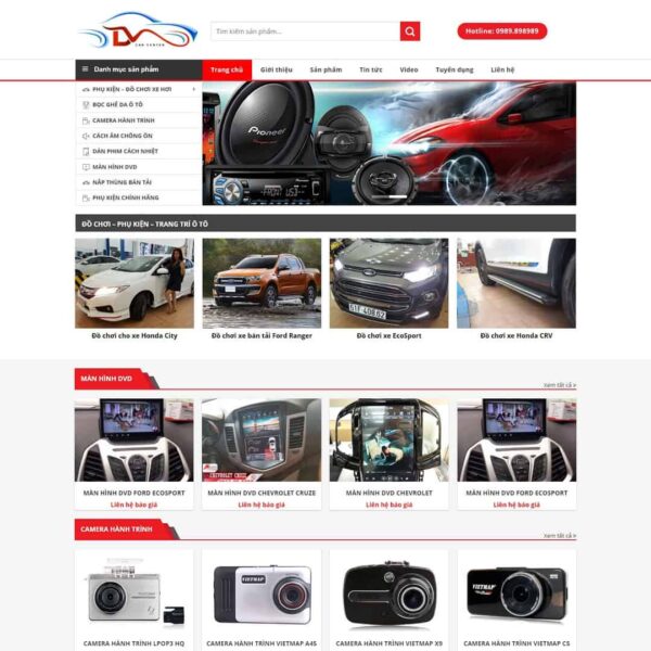 Theme WordPress bán phụ kiện, đồ chơi ô tô - Chothemewp