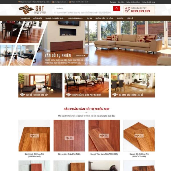 Theme WordPress nội thất, sàn gỗ - Chothemewp