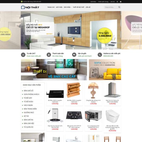 Theme WordPress cửa hàng nội thất - Chothemewp