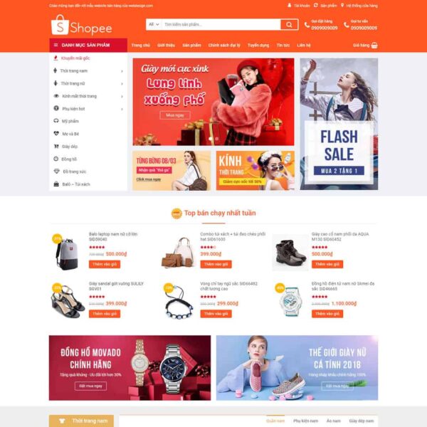 Theme WordPress Shop thời trang, quần áo - Chothemewp