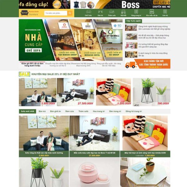 Theme wordpress bán nội thất, sofa - Chothemewp