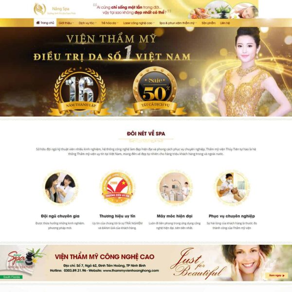 Theme WordPress Spa làm đẹp 02 - Chothemewp