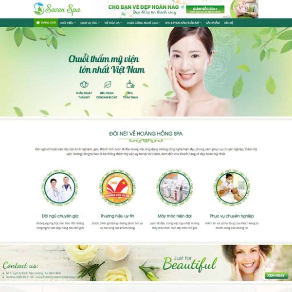 Theme WordPress Spa làm đẹp 03 - Chothemewp