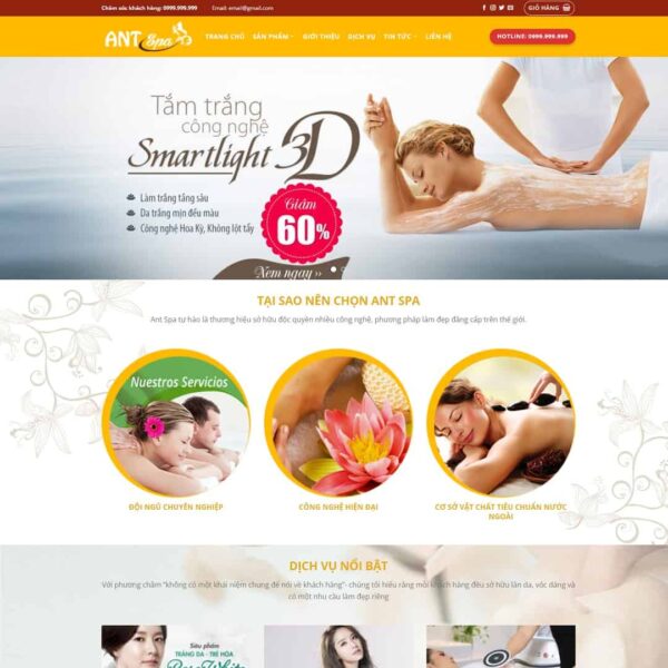 Theme WordPress Spa làm đẹp 05 - Chothemewp