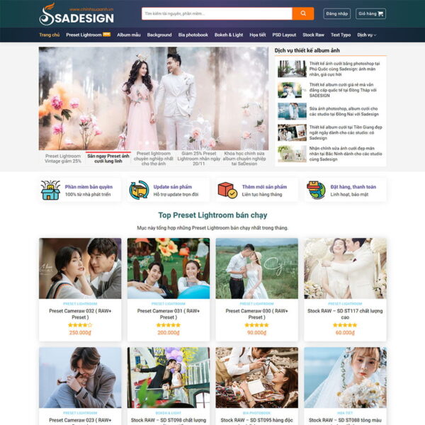 Theme WordPress bán tài nguyên đồ họa