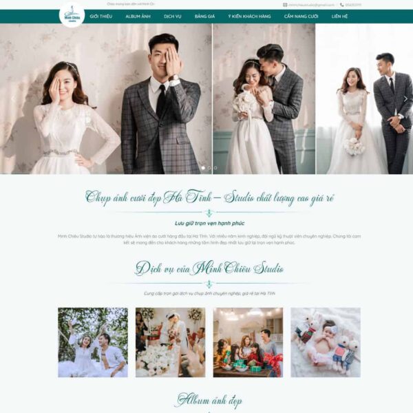 Theme WordPress dịch vụ studio, chụp ảnh cưới 02 - Chothemewp