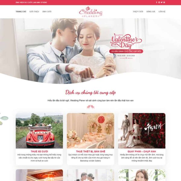 Theme WordPress dịch vụ studio, chụp ảnh cưới 03 - Chothemewp