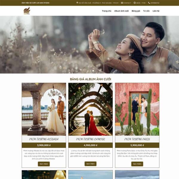 Theme WordPress dịch vụ studio, chụp ảnh cưới 04 - Chothemewp