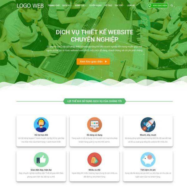 Theme WordPress công ty thiết kế Website 03 - chothemewp