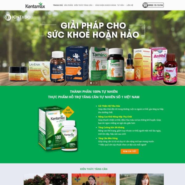 Theme WordPress thực phẩm chức năng 08 - Chothemewp