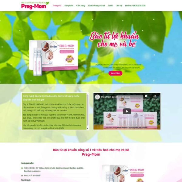 Theme WordPress thực phẩm chức năng 01 - Chothemewp