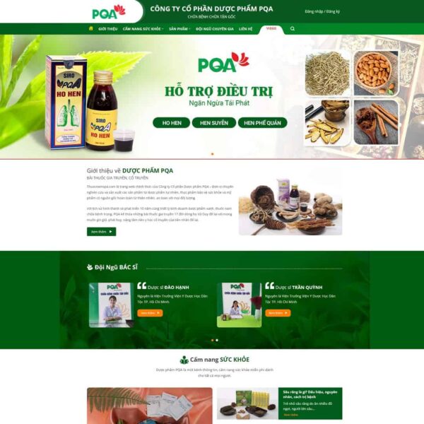 Theme WordPress bán dược phẩm, thuốc nam - Chothemewp