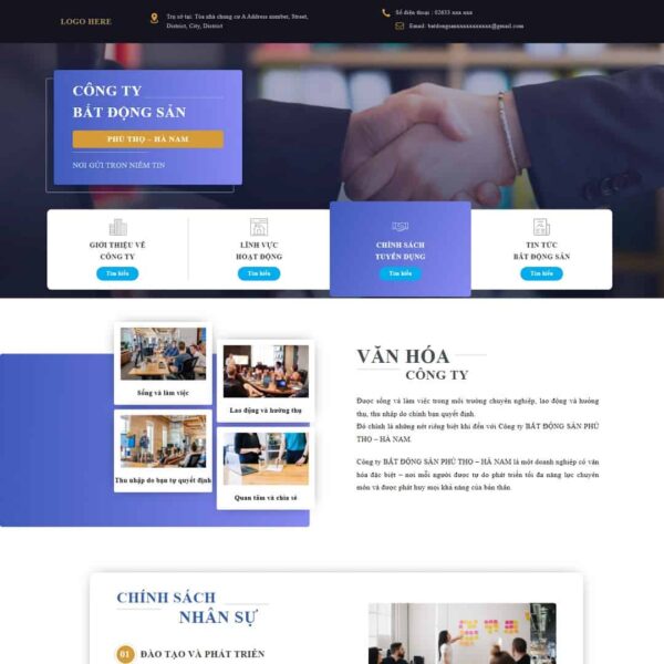 Theme WordPress Landing page tuyển dụng - Chothemewp