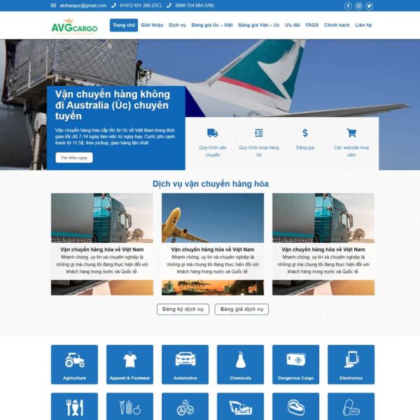 Theme WordPress dịch vụ vận chuyển quốc tế logistic - Chothemewp