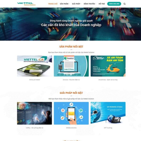 Theme WordPress giới thiệu công ty dịch vụ viễn thông, internet - Chothemewp