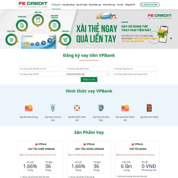 Theme WordPress vay vốn, tài chính 02 - Chothemewp