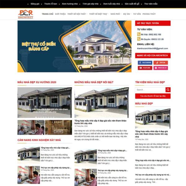 Theme WordPress kiến trúc, xây dựng 03 - Chothemewp